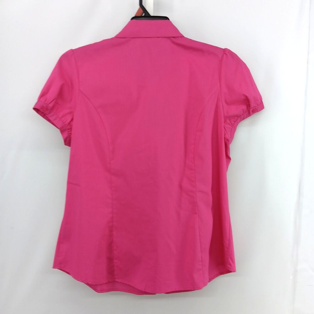 Worthington Shirt Womens Size PXL Pink Short Sleeve Collared Button Up Top NWT - Picture 3 of 8